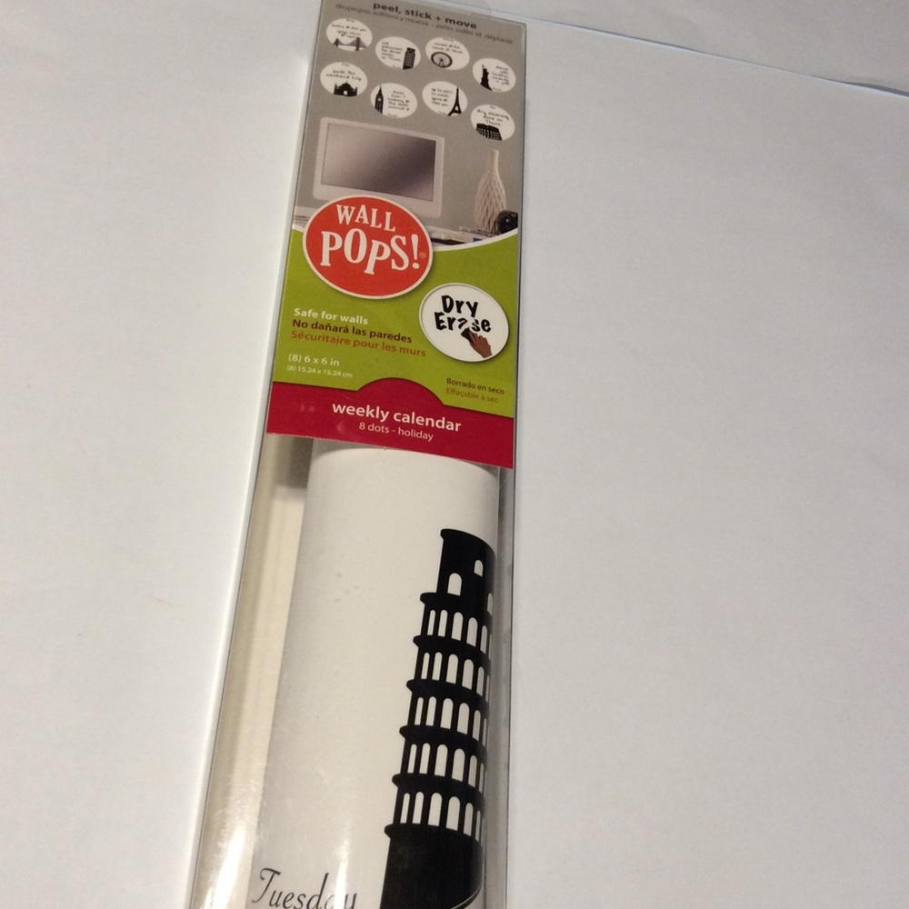 Wall Pops Weekly Calendar Dry Erase NEW